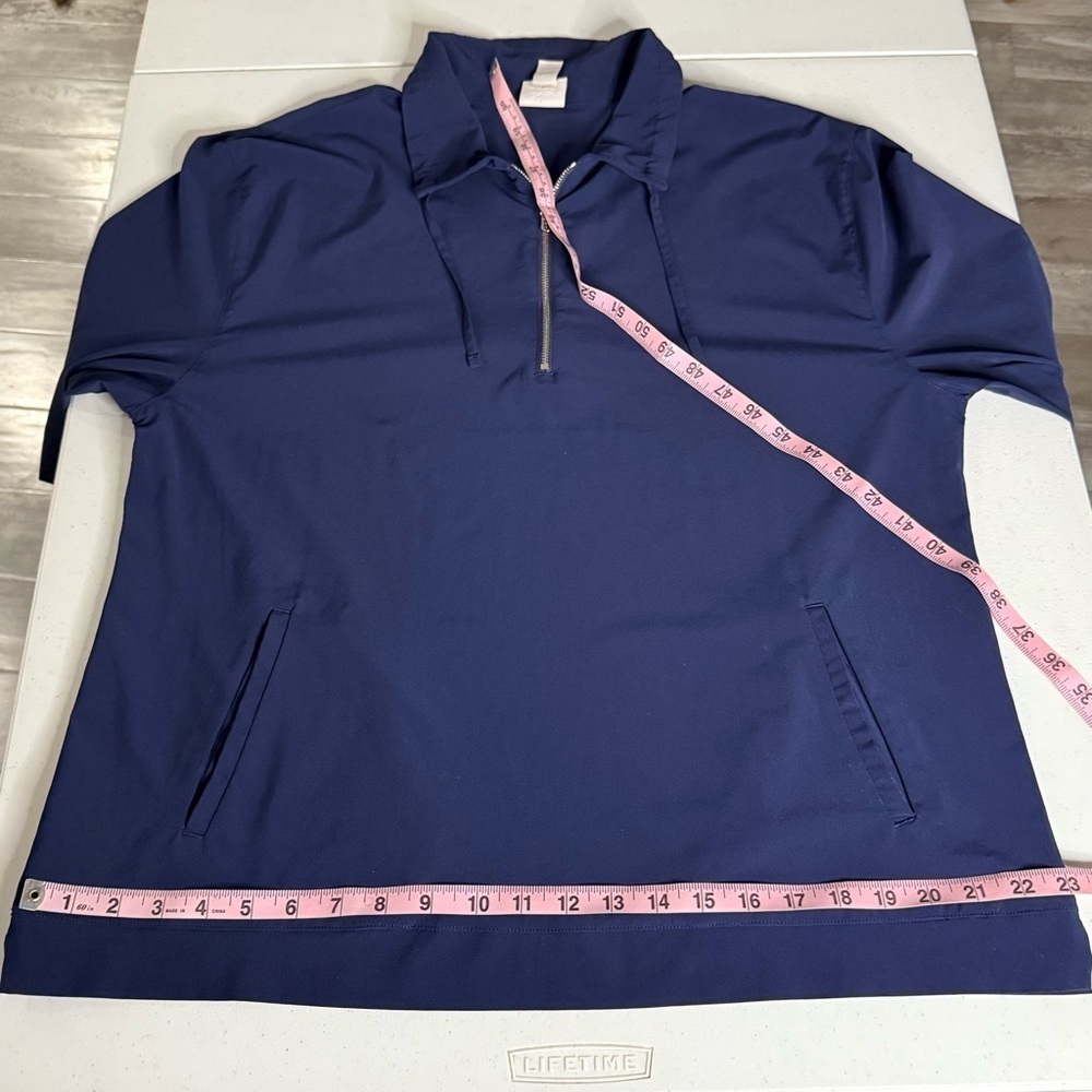 Weekends by Chico’s 1/4 Zip Jacket Sporty Pullover Navy Women’s 12 (Chico’s 2) - Picture 7 of 14
